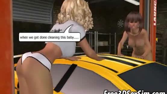 Foxy 3D cartoon babe gets fucked by her mechanic